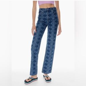 Sundeh Sun Deh Aritzia Cowboy Kaleidoscope High Waisted Jeans Size 8